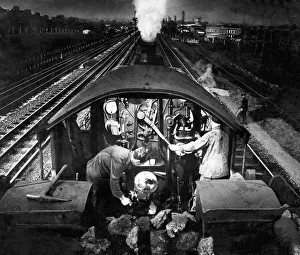 The sheer excitement of a steam express train running at speed is encapsulated in this The sheer excitement of a steam express train running at speed is encapsulated in this