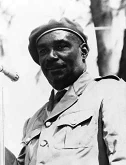 Sheik Abeid Karume, the first President of Zanzibar, an ex-deckhand who seized power Sheik Abeid Karume, the first President of Zanzibar, an ex-deckhand who seized power