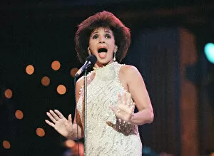 Images Dated 29th May 1993: Shirley Bassey performing at the Cor World Choir concert at Cardiff Arms Park
