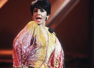 Shirley Bassey singing at a gala performance in Edinburgh Shirley Bassey singing at a gala performance in Edinburgh