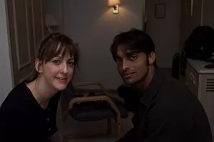 Images Dated 18th June 1999: Shoaib Akhtar June 1999 Pakistan Cricket Player being interviewed by Carole Aye