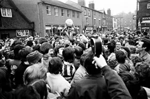 Images Dated 11th February 1975: Shrove Tuesday and Ash Wednesday herald, in Ashbourne, Derbyshire