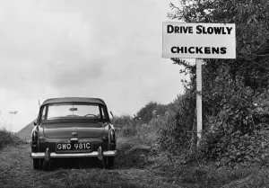 A sign warning motorists leaving the Monmouthshire show that they will drive through a A sign warning motorists leaving the Monmouthshire show that they will drive through a