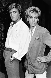 Simon Le Bon (left) & Nick Rhodes (right) from music group Duran Duran, 20th July 1983 Simon Le Bon (left) & Nick Rhodes (right) from music group Duran Duran, 20th July 1983