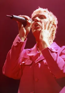 Simon Le Bon from the pop group Duran Duran in concert at the NEC, Birmingham Simon Le Bon from the pop group Duran Duran in concert at the NEC, Birmingham
