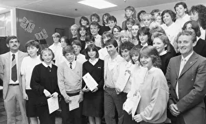 Singer Chris de Burgh visits Heathfield Senior High School in Low Fell, Gateshead Singer Chris de Burgh visits Heathfield Senior High School in Low Fell, Gateshead