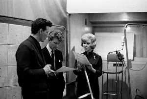 Singer Kathy Kirby, pictured in the recording studio. 14th January 1964 Singer Kathy Kirby, pictured in the recording studio. 14th January 1964