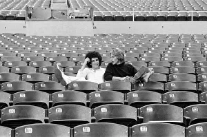 Singer Leo Sayer and his manager Adam Faith at the Greek Theatre, Los Angeles, California Singer Leo Sayer and his manager Adam Faith at the Greek Theatre, Los Angeles, California
