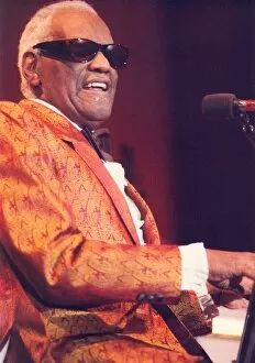 Images Dated 24th June 1996: Singer Ray Charles in concert at the Newcastle Arena 24 June 1996
