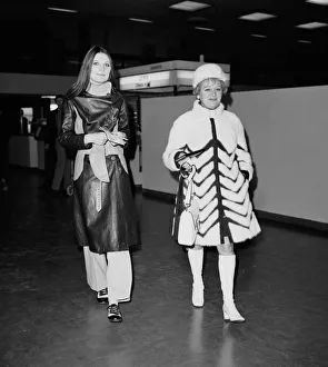 Singer Sandie Shaw seen here with her agent Eve Taylor before their departure to Montreux Singer Sandie Shaw seen here with her agent Eve Taylor before their departure to Montreux