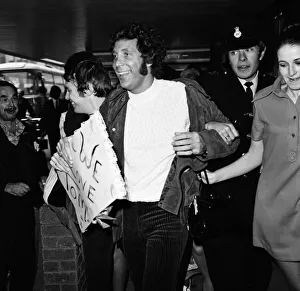 Singer Tom Jones was welcomed home today at Heathrow Airport when he arrived back from a Singer Tom Jones was welcomed home today at Heathrow Airport when he arrived back from a
