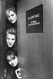 Top to bottom - Siobhan Fahey, Sarah Dallin and Keren Woodward of Bananarama peek round Top to bottom - Siobhan Fahey, Sarah Dallin and Keren Woodward of Bananarama peek round