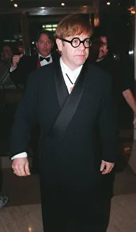 Sir Elton John arrives at Noel Coward AIDS Gala Dinner 1998 at the Park Lane Hotel Sir Elton John arrives at Noel Coward AIDS Gala Dinner 1998 at the Park Lane Hotel