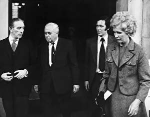 Sir Harold Wilson former Labour Prime Minister of Great Britain with J Thomas Leader of Sir Harold Wilson former Labour Prime Minister of Great Britain with J Thomas Leader of