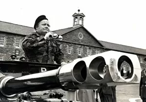 Images Dated 18th May 1976: Sir Harry Secombe in 1976 when he was made a honorary Welsh Gunner at Raglan barracks
