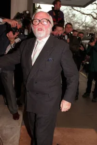 Sir Richard Attenborough film Director attends the film premiere of Fierce Creatures in Sir Richard Attenborough film Director attends the film premiere of Fierce Creatures in