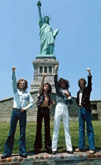 Slade in New York Underneath the Statue of Liberty June 1975 Slade in New York Underneath the Statue of Liberty June 1975