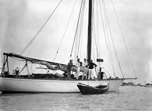 The small cutter ship Keith after crossing from Nova Scotia to England in twenty five The small cutter ship Keith after crossing from Nova Scotia to England in twenty five