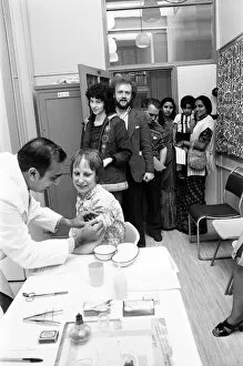 Images Dated 26th August 1978: Smallpox Outbreak Birmingham 1978. Janet Parker a British medical photographer became