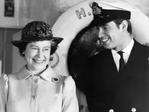 Smiles from Prince Andrew and Queen Elizabeth II, his mother Smiles from Prince Andrew and Queen Elizabeth II, his mother