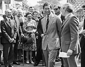 Images Dated 1st June 1978: A smiling Prince Charles talks to villagers as he walks around the streets of Great Ayton
