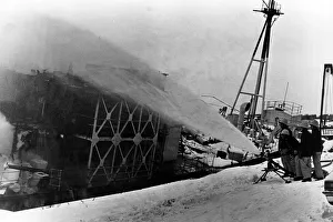 Snow scenes at Tees Marine Dry Dock. 14th February 1978 Snow scenes at Tees Marine Dry Dock. 14th February 1978