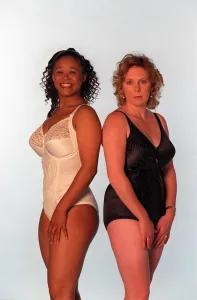 Sonia Swaby actress in West End play Fame who wears a 34 DD size bra with Karen Sonia Swaby actress in West End play Fame who wears a 34 DD size bra with Karen
