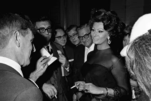 Sophia Loren and Charlie Chaplin (not shown) - November 1965 at a press conference Sophia Loren and Charlie Chaplin (not shown) - November 1965 at a press conference