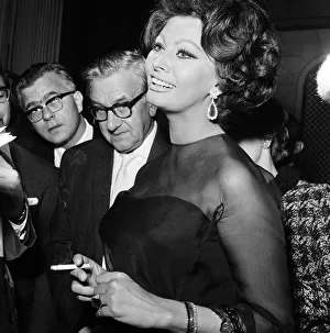 Sophia Loren at a press conference at the Savoy Hotel, London Sophia Loren at a press conference at the Savoy Hotel, London
