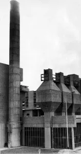 A specially designed coal-fired boiler house servicing 673 flats in Edith Avenue Estate A specially designed coal-fired boiler house servicing 673 flats in Edith Avenue Estate