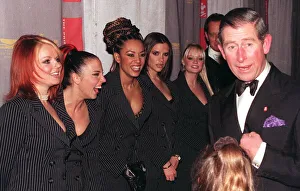 Spice Girls Geri Halliwell Mel C Mel B Victoria Adams and Emma Bunton laugh with Prince Spice Girls Geri Halliwell Mel C Mel B Victoria Adams and Emma Bunton laugh with Prince