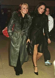 Spice Girls Victoria Geri leaving Heathrow for Madrid November 1997 Spice Girls Victoria Geri leaving Heathrow for Madrid November 1997