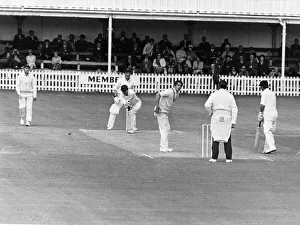 Sport - Cricket - Glamorgan - Tony Lewis, the Glamorgan captain survives an appeal for Sport - Cricket - Glamorgan - Tony Lewis, the Glamorgan captain survives an appeal for