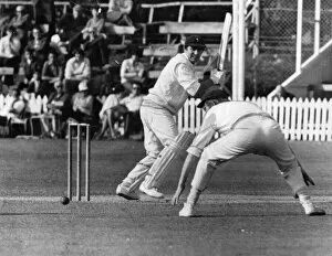 Images Dated 31st May 1971: Sport - Cricket - Glamorgans skipper Tony Lewis cuts a ball from Warwickshire