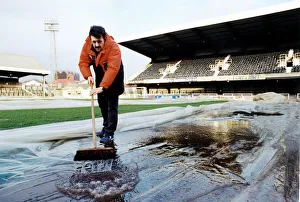 Sport - Football - Swansea City - Football ground stewards assistant Terry Fox helps Sport - Football - Swansea City - Football ground stewards assistant Terry Fox helps