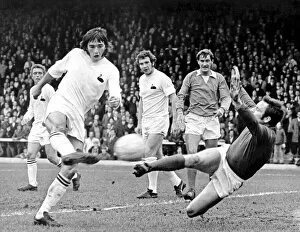 Images Dated 1st October 1971: Sport - Football - Swansea City v Rochdale - The ball is a blur as Swansea
