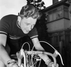 Sport Olympics. Cyclist Ron Stre Hon seen here training for the 1956 games Sport Olympics. Cyclist Ron Stre Hon seen here training for the 1956 games