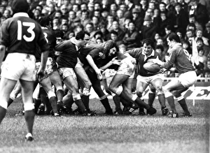 Sport - Rugby - Wales v France - 1982 - Steve Sutton smuggles the ball out to Terry Sport - Rugby - Wales v France - 1982 - Steve Sutton smuggles the ball out to Terry