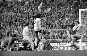 Spurs celebrate thir goal through Ricardo Villa. 14th May 1981 Spurs celebrate thir goal through Ricardo Villa. 14th May 1981