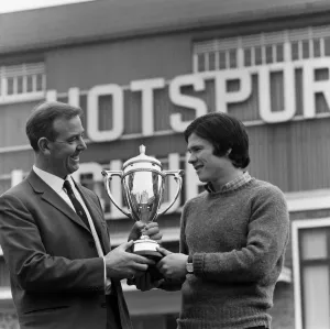 Spurs coach Pat Welton with Steve Perryman, 4th February 1971 Spurs coach Pat Welton with Steve Perryman, 4th February 1971