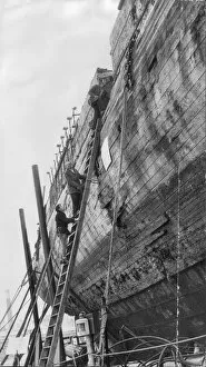 Images Dated 20th July 1970: The SS Great Britain finally at rest in the dry dock, 20th July 1970