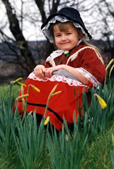 St David's Day - Young girl from Oaklands Primary school, Aberaman St David's Day - Young girl from Oaklands Primary school, Aberaman
