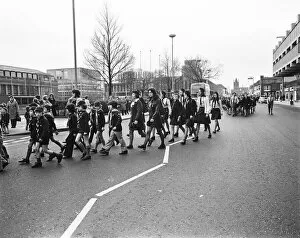 Images Dated 17th March 1975: St Georges Day parade in Middlesbrough. 23rd April 1975
