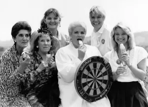 Stars of the BBC soap Eastenders cool off with ice-creams in the heat during a visit to Stars of the BBC soap Eastenders cool off with ice-creams in the heat during a visit to