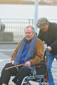 Starsky and Hutch star Paul Michael Glaser had to push his co-star David Soul around in Starsky and Hutch star Paul Michael Glaser had to push his co-star David Soul around in