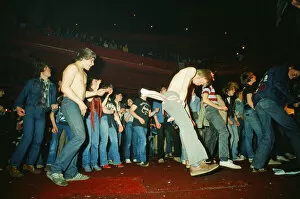 Images Dated 18th March 1981: Status Quo, English rock band, onstage in 1981. Picture shows Status Quo