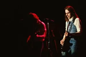 Images Dated 18th March 1981: Status Quo, English rock band, onstage in 1981. Picture shows lead singer