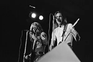 Images Dated 25th August 1973: Status Quo perform at The Reading Festival on Saturday 25th August 1973