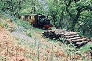 Steam train on the Talyllyn railway line which runs for 7 Steam train on the Talyllyn railway line which runs for 7