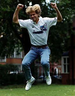 Stefan Edberg Tennis Jumps with delight as Wimbledon Champion Stefan Edberg Tennis Jumps with delight as Wimbledon Champion